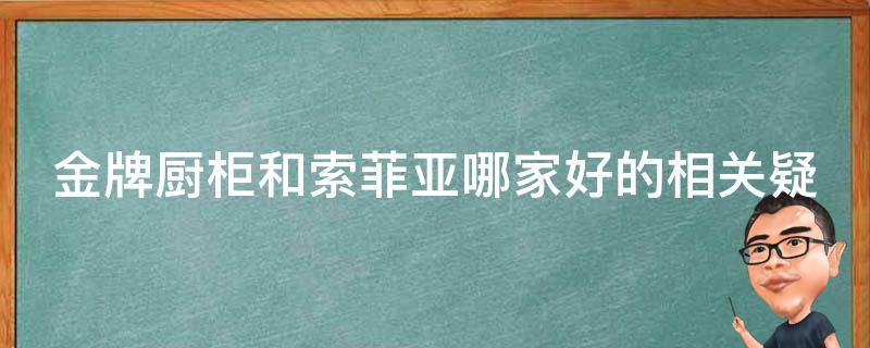 金牌厨柜和索菲亚哪家好的相关疑问式需求词如下：